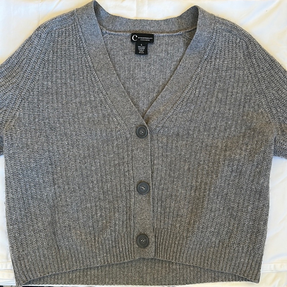 Bloomingdale’s Gray Cashmere Sweater